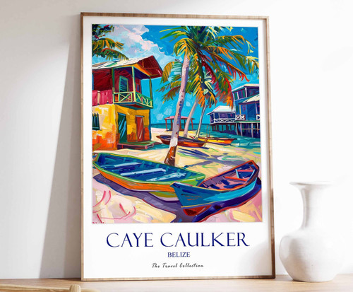 10_Caye Caulker Print, Caye Caulker Travel Poster, Caribbean Travel Print, Tropi