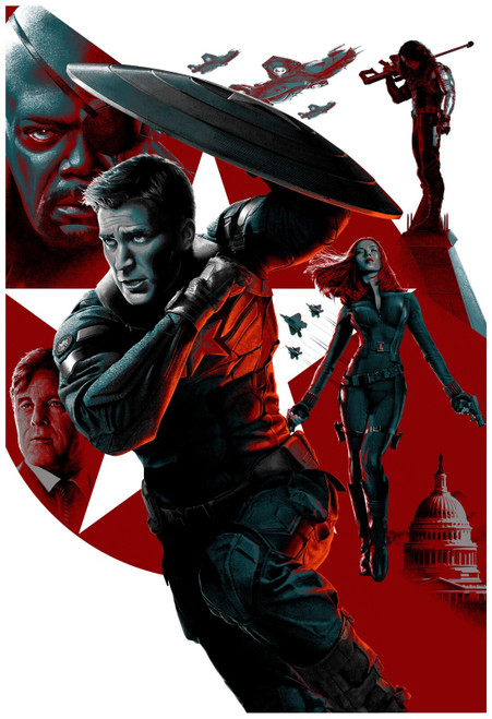 Captain America The Winter Soldier 13 Poster Canvas Movie Film Print A0 A1 A2 A3