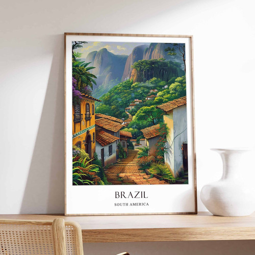3_Brazil Poster, Home Decor, Travel Art, South American Wall Art, South America