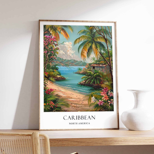3_Caribbean Poster, Home Decor, Travel Art, North American Wall Art, North Ameri