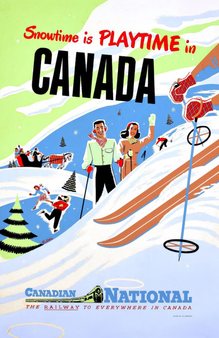 51206375746_SIBLEY. Snowtime is Playtime in Canada, Canadian National Railway-ar
