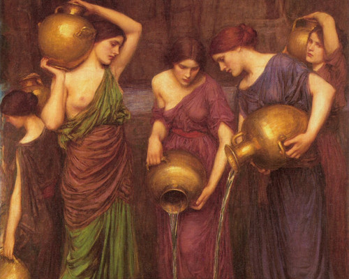Waterhouse - The Danaides Poster Canvas Movie Film Print A0 A1 A2 A3 A4 A5 A6 Ar