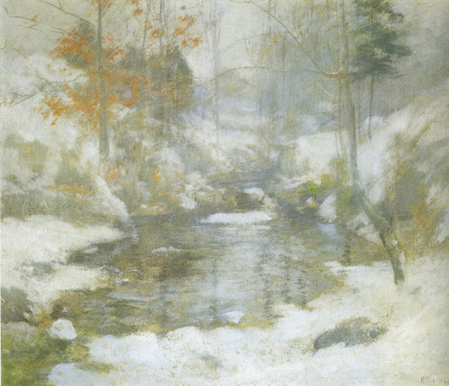 1890 John Twachtman Harmonie d'hiver American painting Art Gallery Poster Canvas