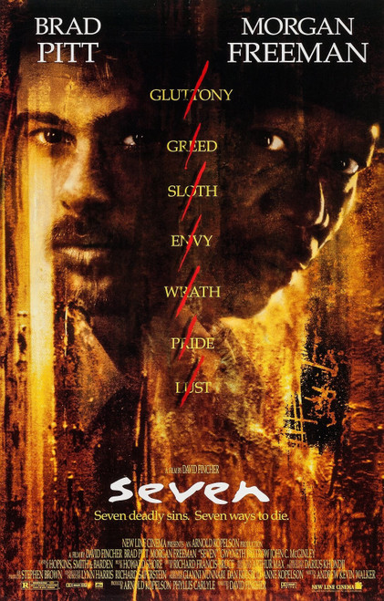 Seven (1995)_1 Poster Canvas Movie Film Print A0 A1 A2 A3 A4 A5 A6 Art Wall Deco