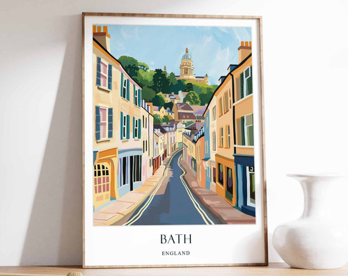3_Bath Poster, England Poster, Travel Poster, Bath Print, Georgian Architecture
