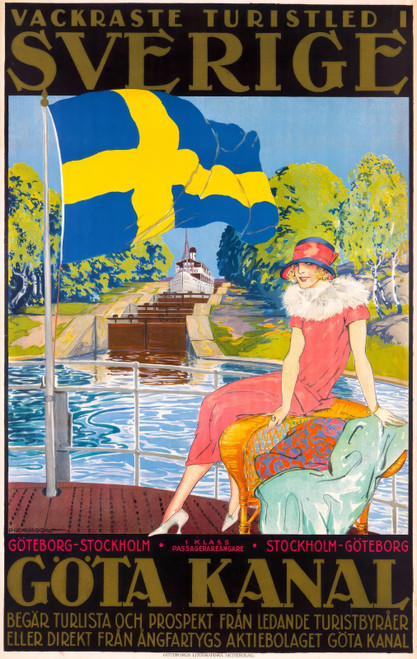 50323300046_PROESSDORF, Alfred (1882-1925). Sverige, Göta Kanal, c.1920.-artofun