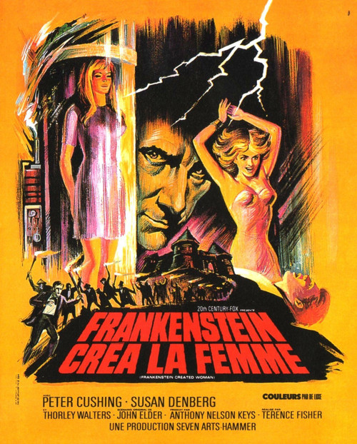 Frankenstein Created Woman 05 Poster Canvas Movie Film Print A0 A1 A2 A3 A4 A5 A