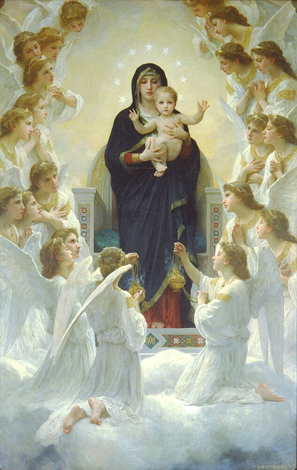 Bouguereau_Regina_Angelorum Poster Canvas Movie Film Print A0 A1 A2 A3 A4 A5 A6