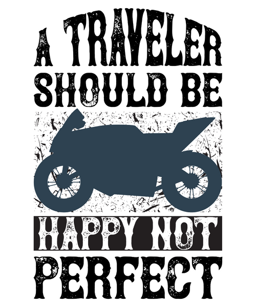 A traveler should be happy not perfect=2-01 Poster Canvas Movie Film Print A0 A1
