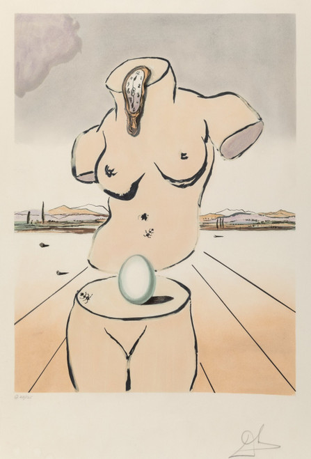 Salvador Dali (1904-1989). Birth of Venus, 1979 Poster Canvas Movie Film Print A