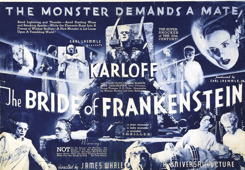 Bride Of Frankenstein H 02 Poster Canvas Movie Film Print A0 A1 A2 A3 A4 A5 A6 A