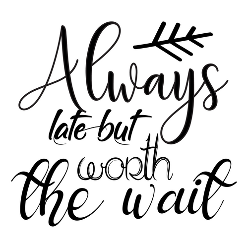 Always late but worth the wait-01 (2) Poster Canvas Movie Film Print A0 A1 A2 A3