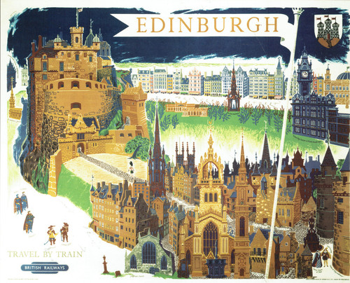 Scotland Railway vintage poster 18 Edinburgh