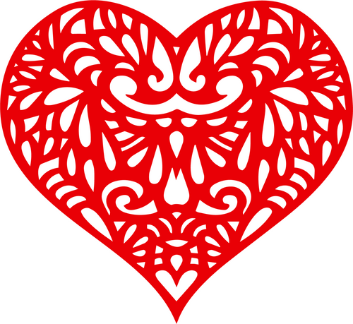 Heart ornament1 color Poster Canvas Movie Film Print A0 A1 A2 A3 A4 A5 A6 Art Wa