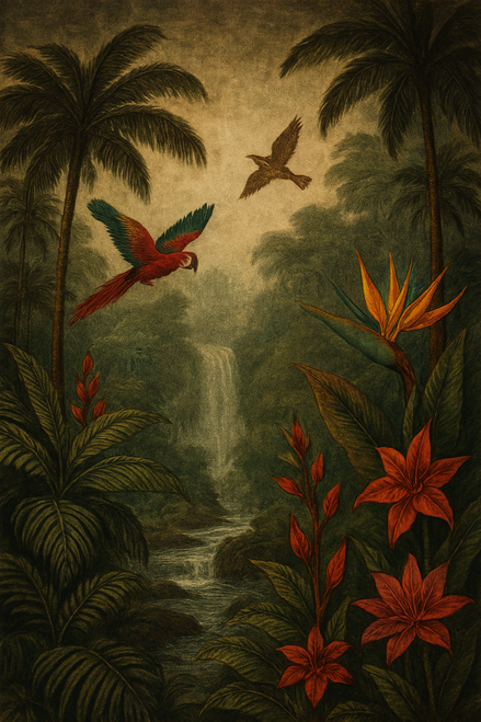 Echo of the Jungle (1985) Poster Canvas Movie Film Print A0 A1 A2 A3 A4 A5 A6