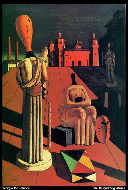 giorgio-de-chirico---the-disquieting-muses_11153640076_o(1) Poster Canvas Movie