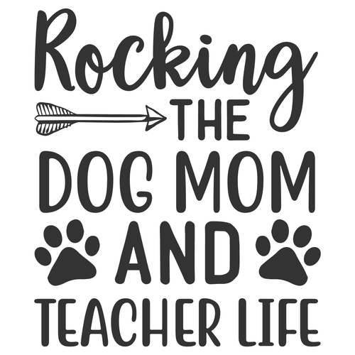 Rocking the dog mom and teacher life-01 Poster Canvas Movie Film Print A0 A1 A2