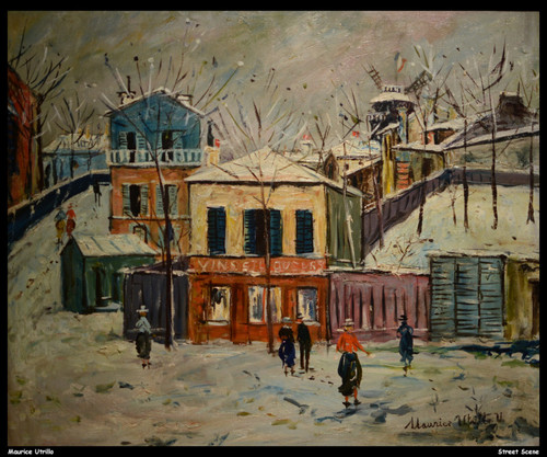 maurice-utrillo---street-scene--jpb_15609706946_o(1) Poster Canvas Movie Film Pr