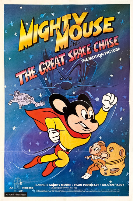 Mighty Mouse in the Great Space Chase (1982)_0 Poster Canvas Movie Film Print A0