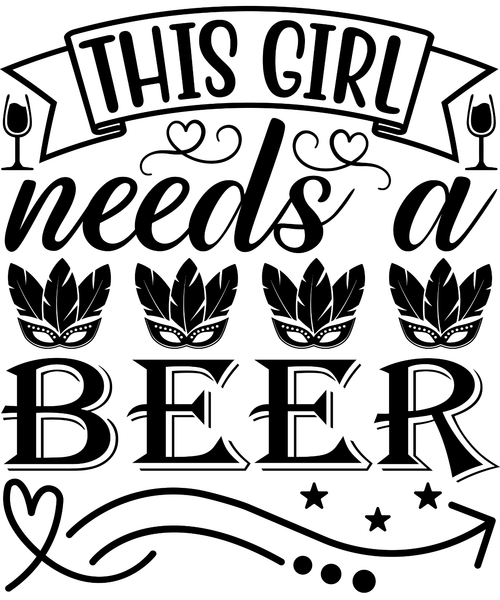 This girl needs a beer-01 Poster Canvas Movie Film Print A0 A1 A2 A3 A4 A5 A6 Ar