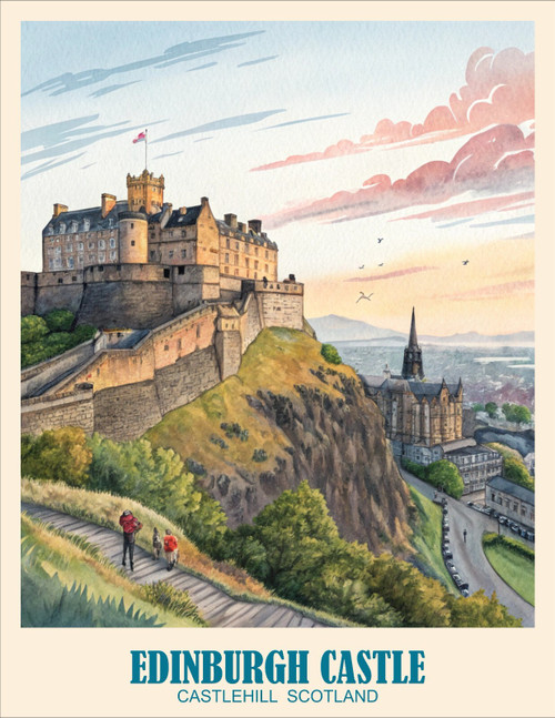 Edinburgh Castle Castlehill Scotland Turistic Poster 5 Poster Canvas Movie Film