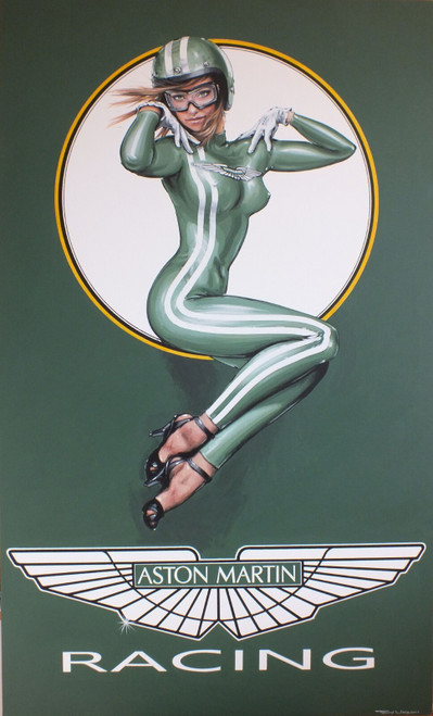 Racing Girl Aston Martin Poster Canvas Movie Film Print A0 A1 A2 A3 A4 A5 A6 Art
