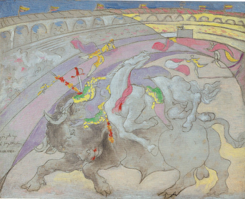 Pablo Picasso - Bullfight The death of the woman Torero 1933 Poster Canvas Movie