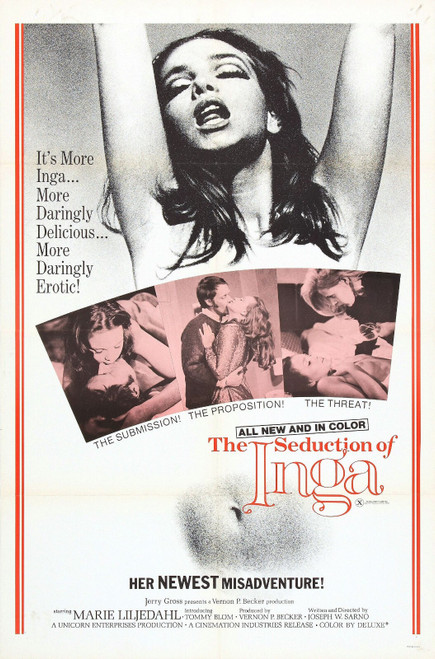 Seduction Of Inga 01 Poster Canvas Movie Film Print A0 A1 A2 A3 A4 A5 A6 Art Wal