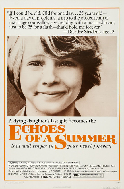 Echoes of a Summer (1976)_2 Movie Film Poster Canvas iconic design