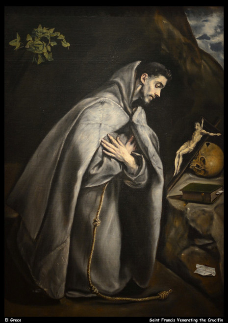 el-greco---saint-francis-venerating-the-crucifix--jpb_26943641315_o(1) Poster Ca