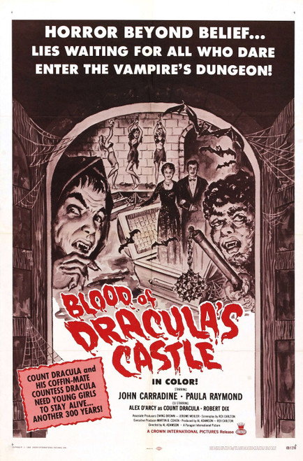 Blood Of Draculas Castle 01 Poster Canvas Movie Film Print A0 A1 A2 A3 A4 A5 A6