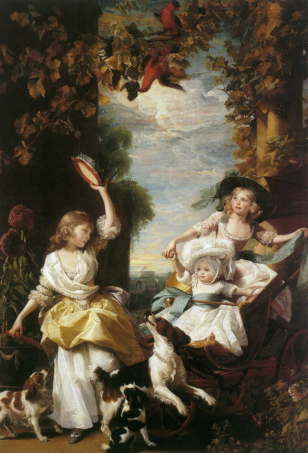 1785 John Copley Les trois filles de George III American painting Poster Canvas 1785 John Copley Les trois filles de George III American painting Poster Canvas