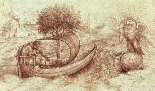Leonardo da Vinci - Allegory with a Wolf and an Eagle Art Gallery Poster Canvas