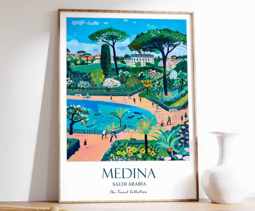 1_Medina Print, Medina Travel Poster, Saudi Arabia Poster, Islamic Decor, Middle