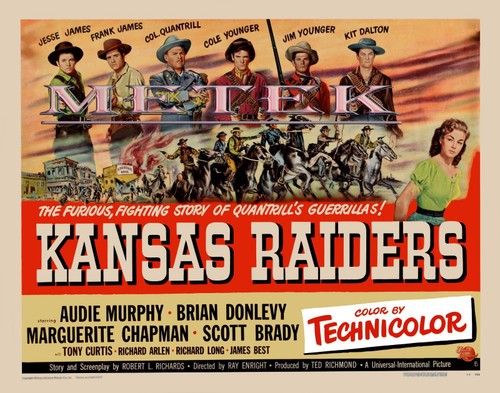 Kansas Raiders (1950)_0 Poster Canvas Movie Film Print A0 A1 A2 A3 A4 A5 A6 Art