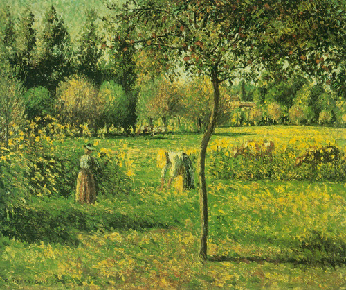 Aaron Ashley - Camille Pissarro - The Meadow At Eragny Poster Canvas Movie Film