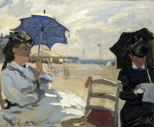 MONET, Claude - The Beach at Trouville Poster Canvas Movie Film Print A0 A1 A2 A