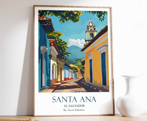 9_Santa Ana Print, Santa Ana Travel Poster, El Salvador Travel Poster, Caribbean