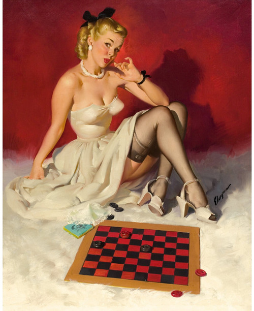 Gil Elvgren - Pinup Girl - Check and Double Check Now Dont Get Me in a Corner 19