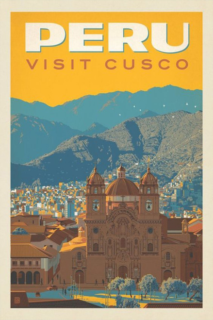 Peru Retro Classic Travel Poster (53) Poster Canvas Travel Holiday Trip Print Tu