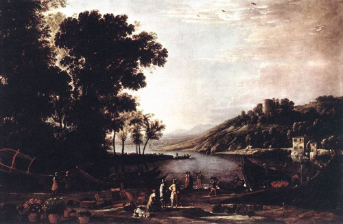 Landscape_with_Merchants_WGA Poster Canvas Movie Film Print A0 A1 A2 A3 A4 A5 A6