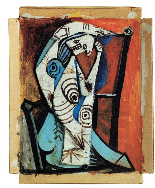 Pablo Picasso - Seated woman with raised Arms 02.1940 Poster Canvas Movie Film P Pablo Picasso - Seated woman with raised Arms 02.1940 Poster Canvas Movie Film P