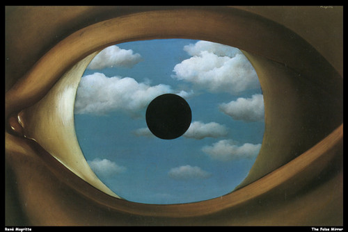 ren-magritte--the-false-mirror_11119292165_o(1) Poster Canvas Movie Film Print A