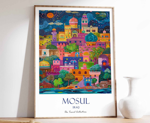 9_Mosul Print, Mosul Travel Poster, Middle East Travel Print, Islamic Decor, Gif