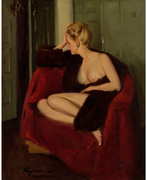 Gil Elvgren - Pinup Girl - Nude 1940 Poster Canvas Movie Film Print A0 A1 A2 A3