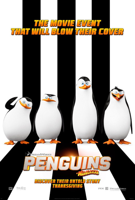 Penguins of Madagascar (2014)_1 Poster Canvas Movie Film Print A0 A1 A2 A3 A4 A5