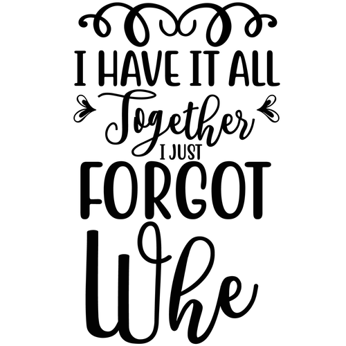 I Have It All Together I Just Forgot Whe-01 Poster Canvas Movie Film Print A0 A1