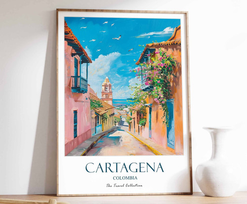 10_Cartagena Print, Cartagena Travel Poster, Colombian Travel Print, Tropical De