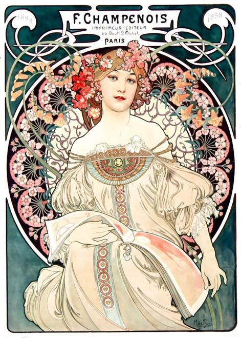 Alphonse Mucha Paintings Art Nouveau Poster Wall Art Print (3) Poster Canvas Mov