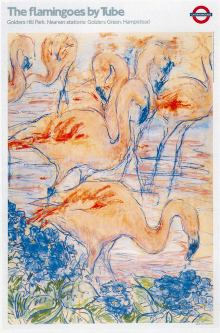 1987-Flamingoes by Tube Art Gallery Poster Canvas Print Wall Decoration A0 A1 A2